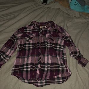 Purple button up flannel